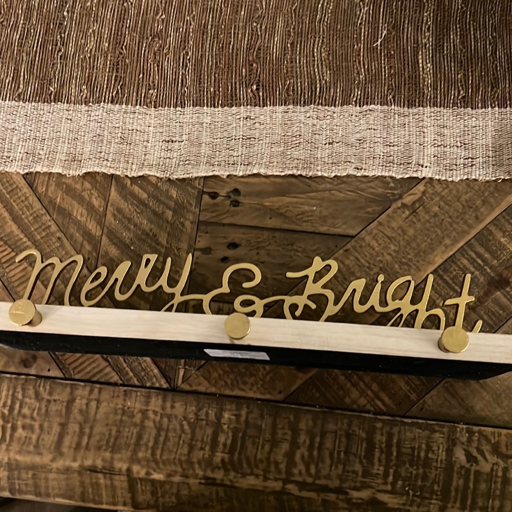 Stocking holder, holds three stockings new with tags